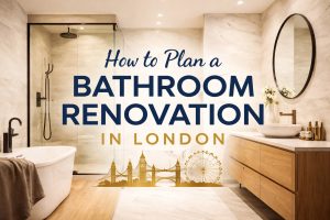 Bathroom renovation planning London – modern bathroom design by Force Builders