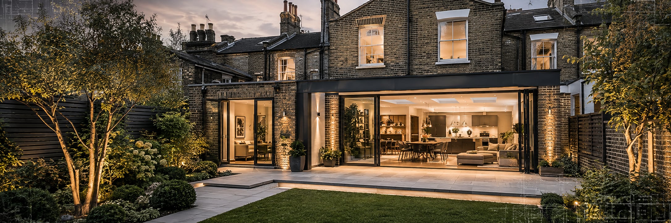 Side return extension on a London terraced house